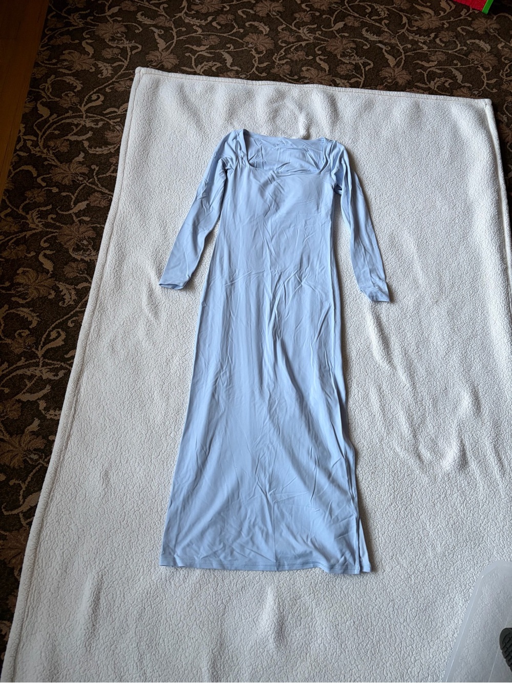 aerie Light Blue Long Sleeve Maxi Dress